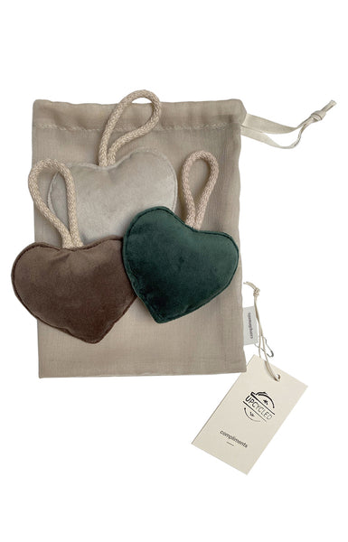 Julehjerter - 3 pak Assorteret /Upcycled