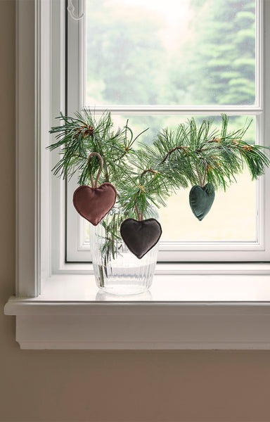 Julehjerter - 3 pak Assorteret /Upcycled