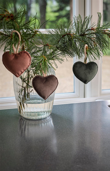 Julehjerter - 3 pak Assorteret /Upcycled