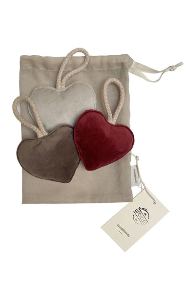 Julehjerter - 3 pak Assorteret /Upcycled